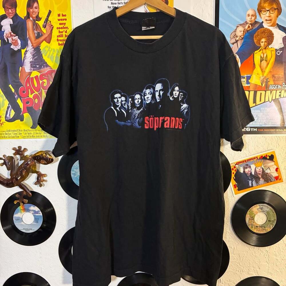 Alstyle The Sopranos T-Shirt Size XL Black Cast Promo 2000
